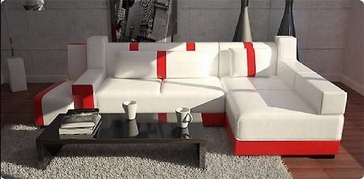 JVmoebel Ecksofa Sofa Couch Polster Wohnlandschaft Leder Eck Sofas Garnitur günstig online kaufen