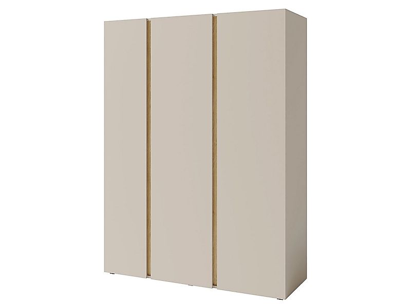 Beautysofa Kleiderschrank LICO 3-türig mit 8 Regalböden, 2 Kleiderstangen ( günstig online kaufen