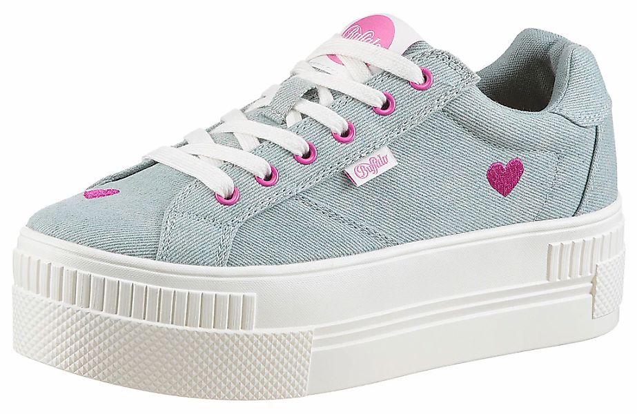 Buffalo PAIRED HEART Plateausneaker, Schnürschuh, Halbschuh, günstig online kaufen