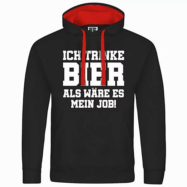 deinshirt Kapuzenpullover Herren Kapuzenpullover Ich trinke Bier als wäre e günstig online kaufen