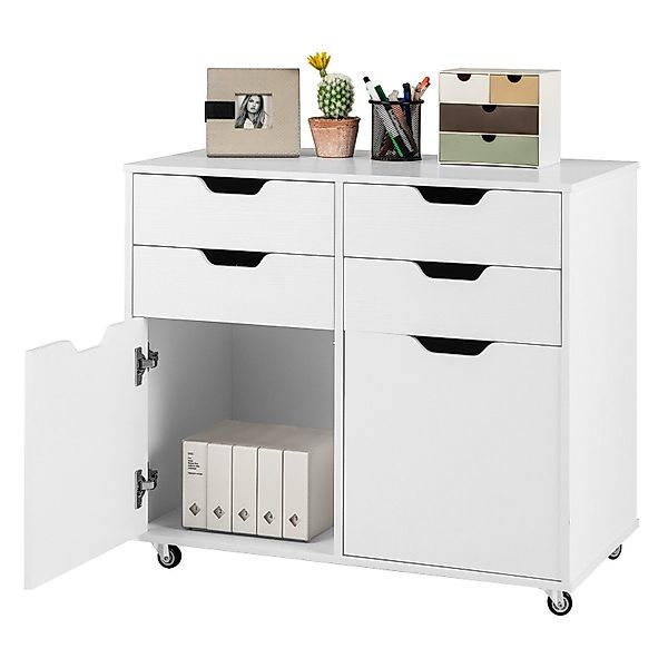 COSTWAY Rollcontainer, mit 4 Schubladen, 2 günstig online kaufen