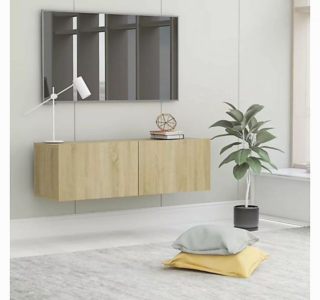 vidaXL TV-Schrank TV-Schrank Sonoma Eiche 100 x 30 x 30 cm Spanplatte Lowbo günstig online kaufen