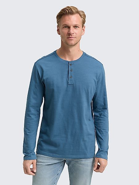 TOM TAILOR Langarmshirt T-Shirt Henley Langarmshirt günstig online kaufen