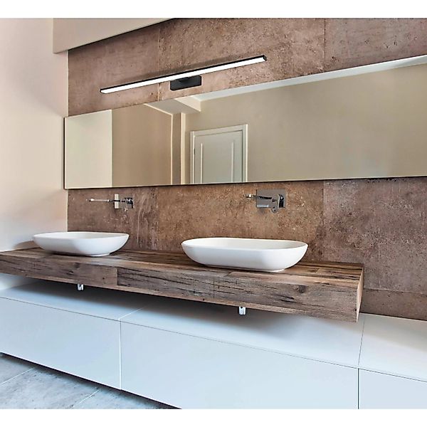 Eglo LED Spiegelleuchte Pandella 1 Weiß-Schwarz L 780 mm 14 W günstig online kaufen