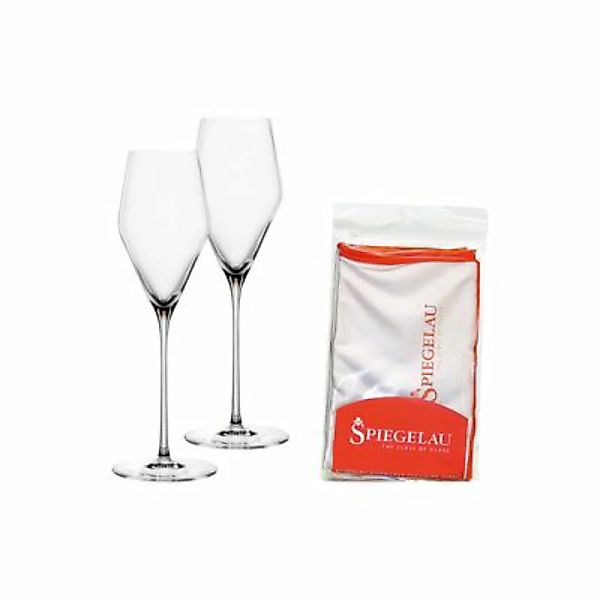 SPIEGELAU Definition Champagnerglas 2er Set mit Poliertuch Sektgläser trans günstig online kaufen