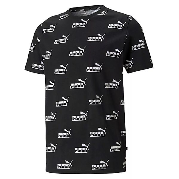 Puma Amplified Allover Print Kurzarm T-shirt M Puma Black günstig online kaufen