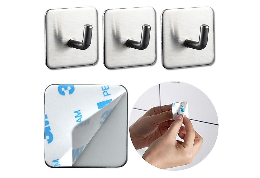 DEKAZIA Klebehaken ohne Bohren, selbstklebende Badhaken, Handtuchhaken, Bad günstig online kaufen