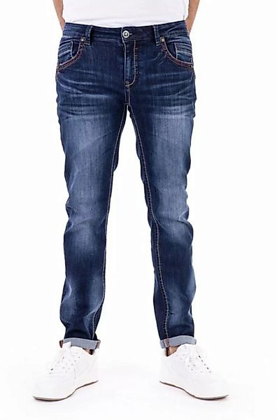 Blue Monkey 5-Pocket-Jeans Freddy Contrast bold stitch günstig online kaufen