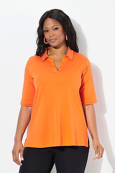 Ulla Popken Poloshirt Poloshirt A-Linie Halbarm günstig online kaufen