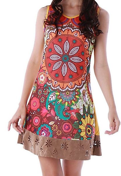 PANASIAM Tunikakleid Sommerkleid 'Underground' farbenfrohe Tunika aus Baumw günstig online kaufen