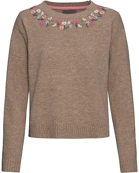 Reitmayer Strickpullover Strickpullover mit Blumenstick günstig online kaufen