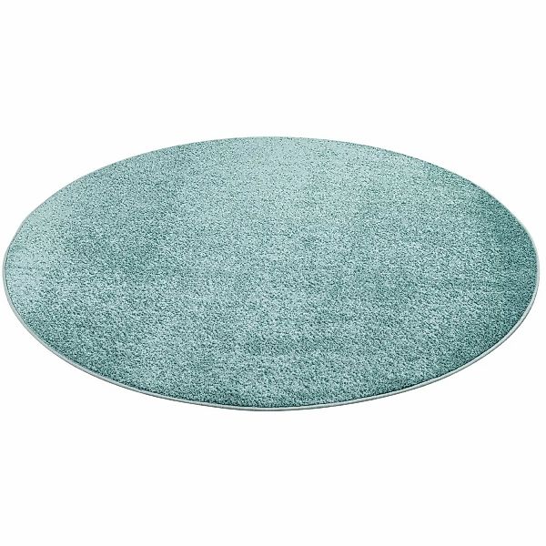 Snapstyle Hochflor Velours Teppich Luna Mintgrün 133cm Rund günstig online kaufen