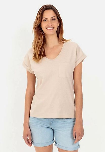 camel active T-Shirt aus Baumwoll-Leinen-Mix günstig online kaufen