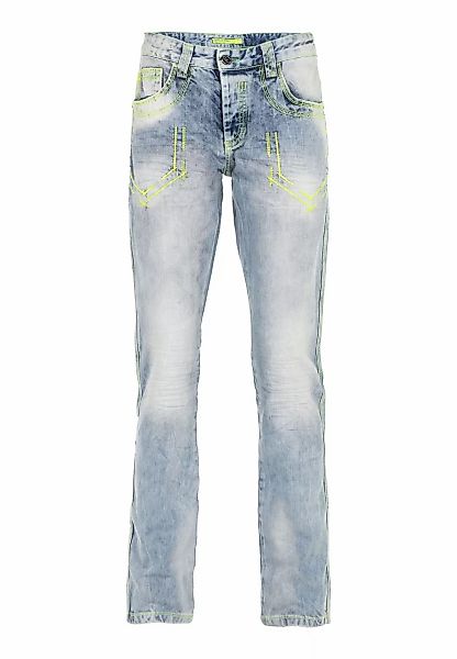 Cipo & Baxx Regular-fit-Jeans "DENIM", bequeme Jeans mit heller Waschung, C günstig online kaufen