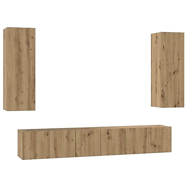 vidaXL TV-Schrank-Set 5-Tlg Artisan-Eiche 30,5 x 30 x 90 cm 3393452 günstig online kaufen