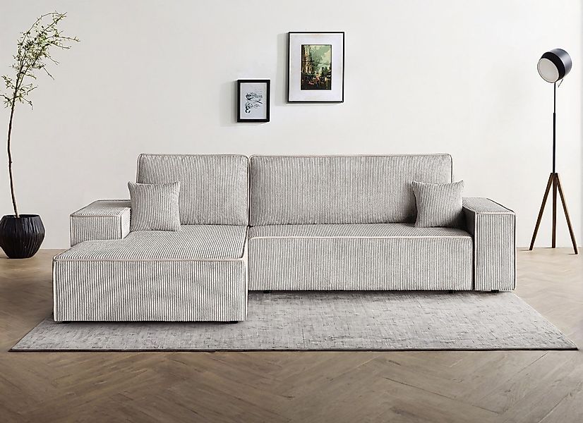 Beautysofa Ecksofa ERNI, inkl. Schlaffunktion, Bettkasten, günstig online kaufen