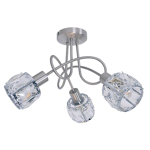 Näve LED-Spot Josefa 3-flammig  Abstrakt Stahl Blank günstig online kaufen