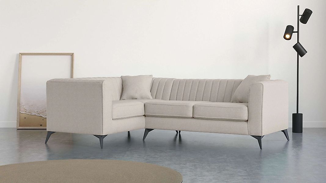 Places of Style Ecksofa "MATTHEW L-Form ideal für kleine Räume, Maße B/T/H: günstig online kaufen