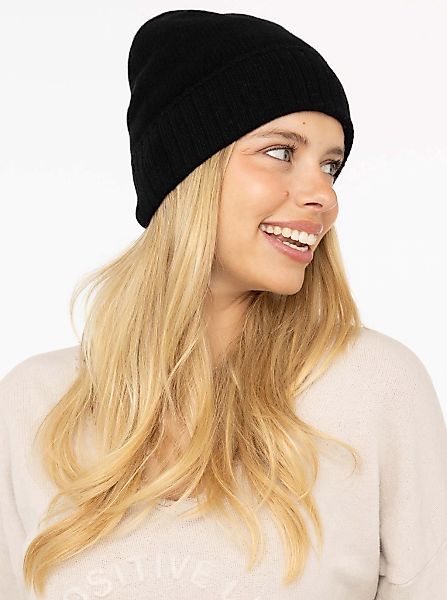 Zwillingsherz Strickmütze, Feinstrick, breiter geripptem Umschlag günstig online kaufen