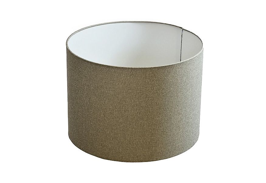 B&S Lampenschirm Ø 30 x 20 cm Leinenstruktur hellgrau Zylinderförmig günstig online kaufen