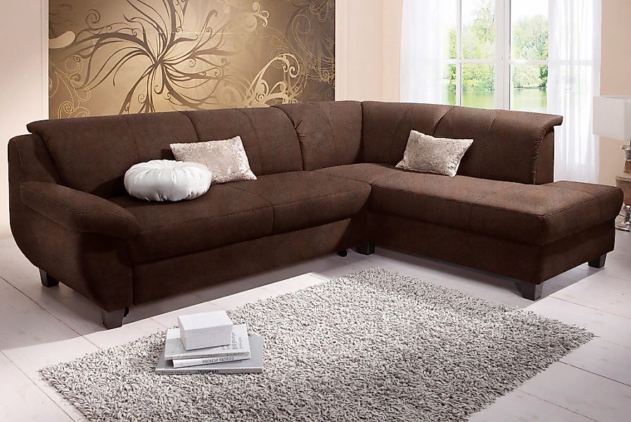 Home affaire Ecksofa "Yesterday zeitlos und elegant, bequeme Armlehnen, L-F günstig online kaufen