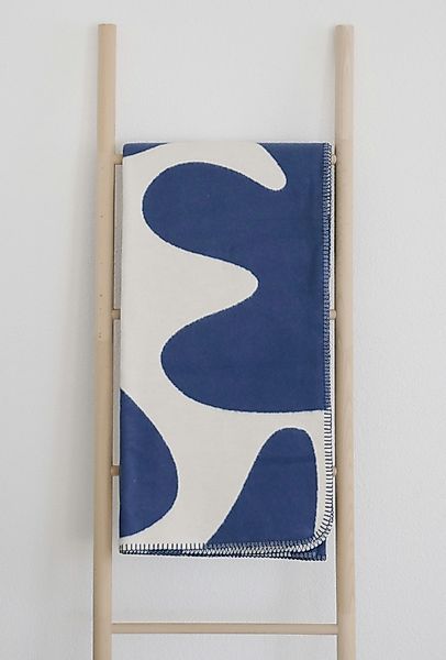 Wohndecke weiche Bio-Baumwolldecke FRIDA Made in Germany, blaue Kuscheldeck günstig online kaufen