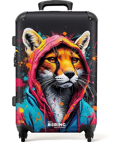 NoBoringSuitcases.com© Hartschalen-Trolley Fuchs mit rosa und günstig online kaufen