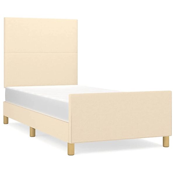 vidaXL Bett Bettgestell ohne Matratze Creme günstig online kaufen