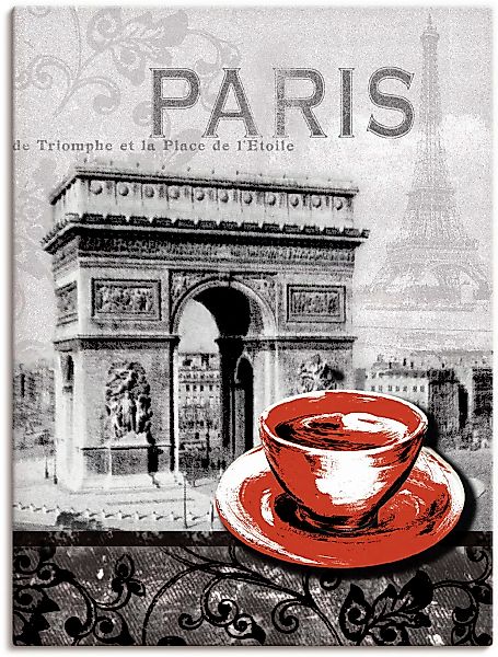Artland Wandbild »Paris - Café au Lait - Milchkaffee«, Gebäude, (1 St.), al günstig online kaufen