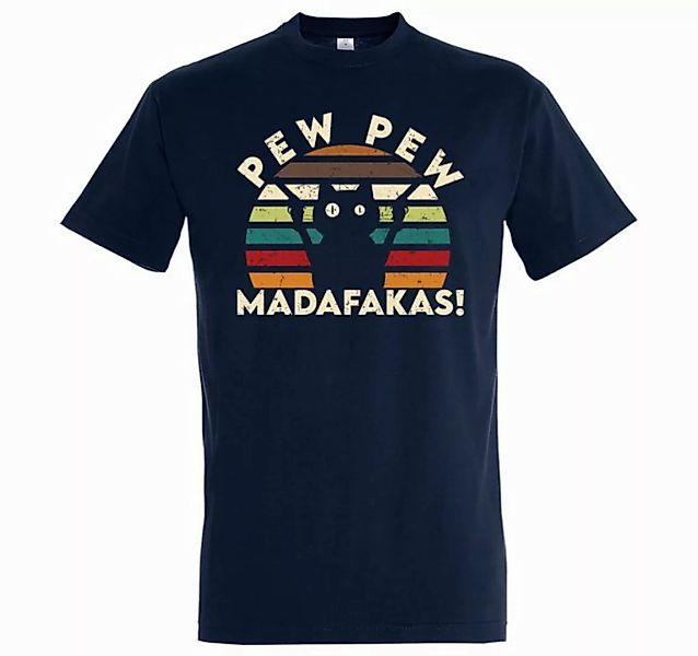 Youth Designz T-Shirt Pew Pew Madafakas Herren Shirt mit lustigem Katzen Pr günstig online kaufen