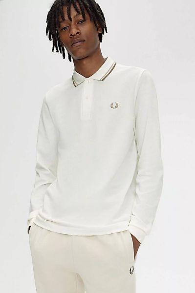 Fred Perry Langarm-Poloshirt Off White U83 - Größe XL günstig online kaufen