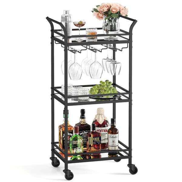 VASAGLE Servierwagen, kleine Barwagen mit 3 günstig online kaufen