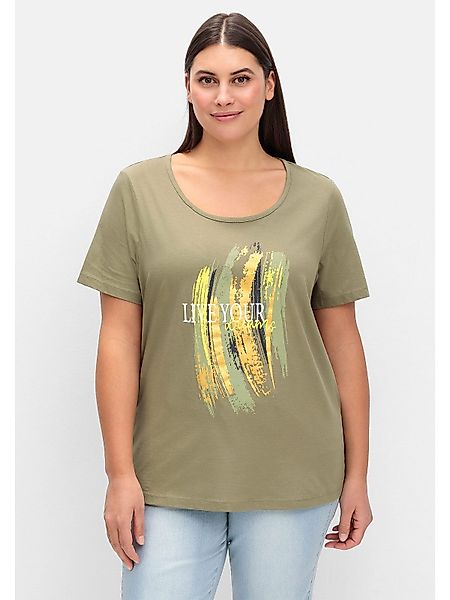 Sheego T-Shirt Große Größen mit Frontdruck günstig online kaufen