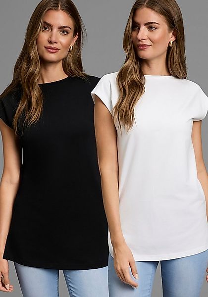 Laura Scott Longshirt (Packung, 2-tlg) in verlängerter Form günstig online kaufen