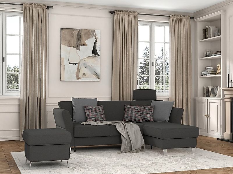 sit&more Ecksofa »Visby L-Form« wahlweise mit Bettfunktion und Bettkasten, günstig online kaufen