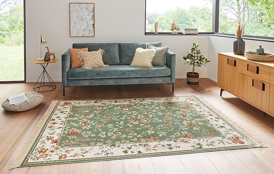 HANSE Home Teppich Orient Flowers, rechteckig, Höhe: 5 mm, Kurzflor mit Fra günstig online kaufen