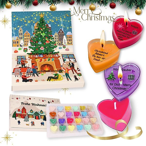 Lucadeau Adventskalender Duftkerzen mit 24 Düften günstig online kaufen