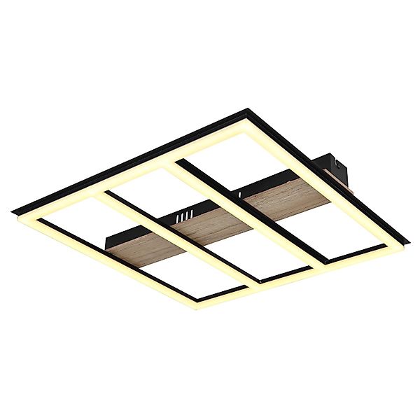 Globo LED-Deckenleuchte Froomy Schwarz 45 X 45 cm günstig online kaufen