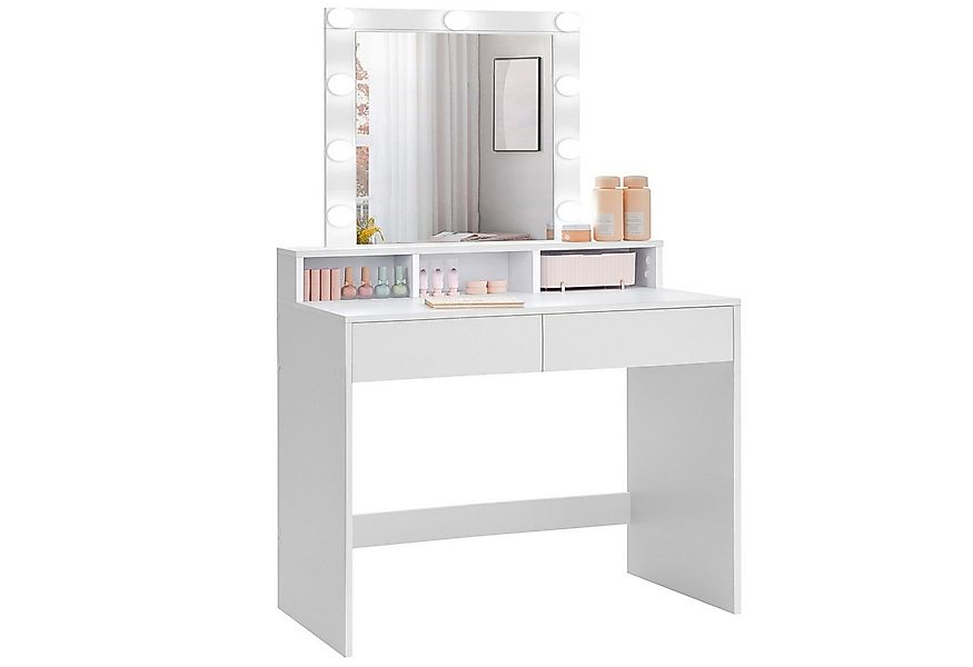 VASAGLE Schminktisch Kosmetiktisch mit LED-Beleuchtung, einstellbare Hellig günstig online kaufen