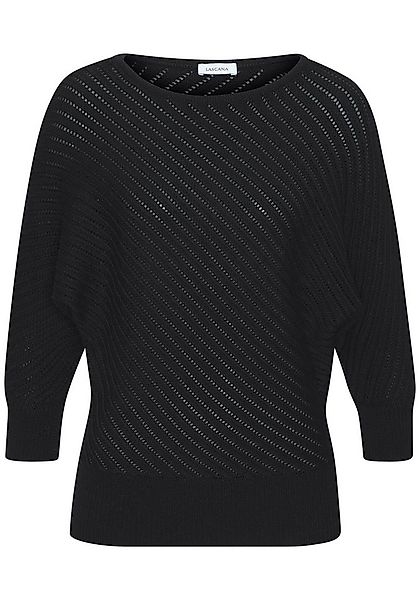 LASCANA 3/4 Arm-Pullover mit diagonalem Strickmuster günstig online kaufen