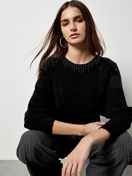 Apricot Fledermauspullover Fledermauspullover mit Strasssteinen günstig online kaufen