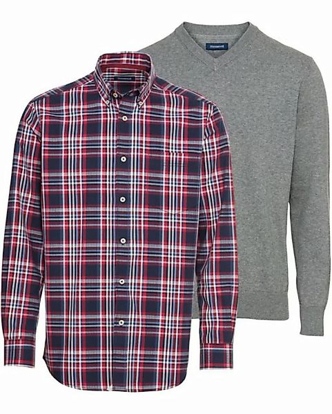 Highmoor Langarmhemd Set: Pullover & Karohemd günstig online kaufen