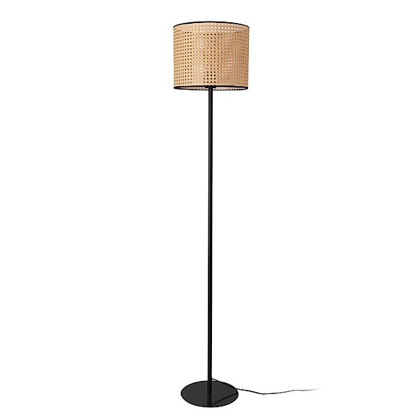 lux.pro Stehlampe, »Helens« Rattan-Optik 154cm Schwarz günstig online kaufen
