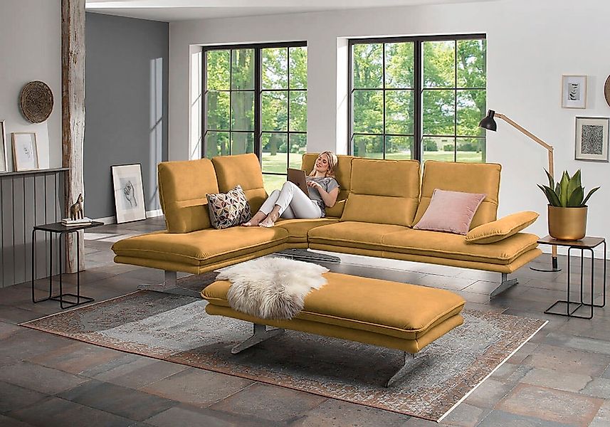 W.SCHILLIG Ecksofa »broadway, Designsofa, mit tollem Sitzkomfort, L-Form« S günstig online kaufen