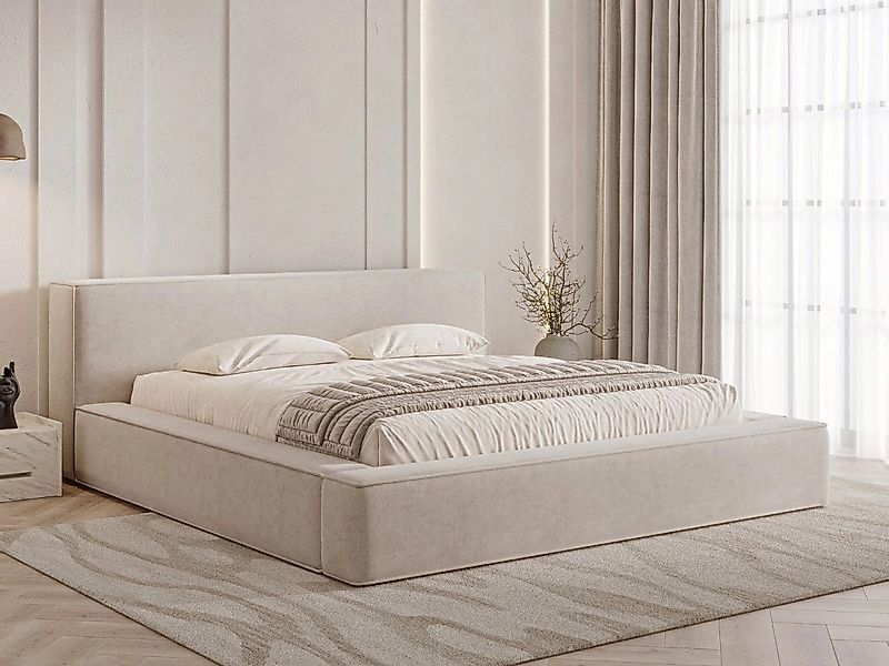 GrainGold Polsterbett mit Bettkästen MALI, Modern Bett mit Kopfteil - 160x2 günstig online kaufen