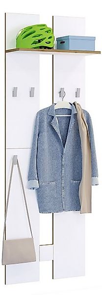 VCM Garderobenschrank Holz Set Dielenmöbel Gardeobe Kleiderhaken Salia L günstig online kaufen