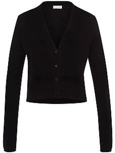 Strickjacke V-Ausschnitt include schwarz günstig online kaufen