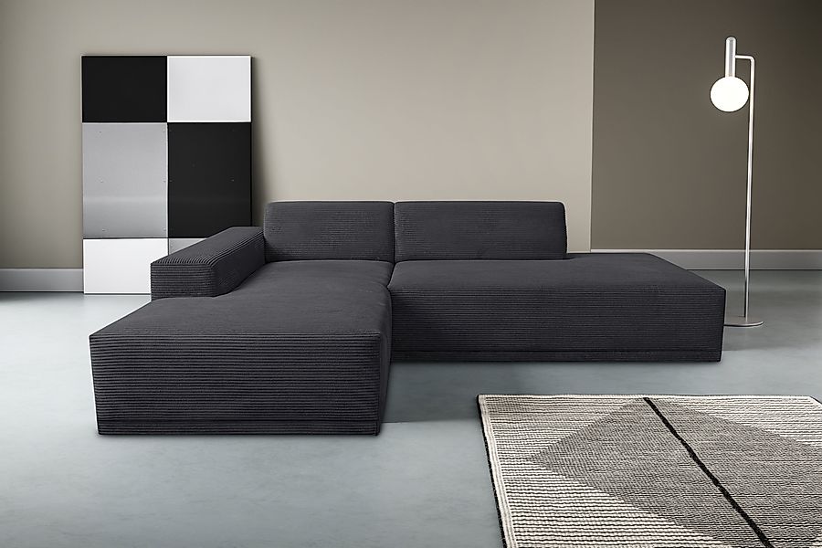 WERK2 Ecksofa »Apollo, hoher Sitzkomfort, aktuelles Design, Breite 264cm, L günstig online kaufen