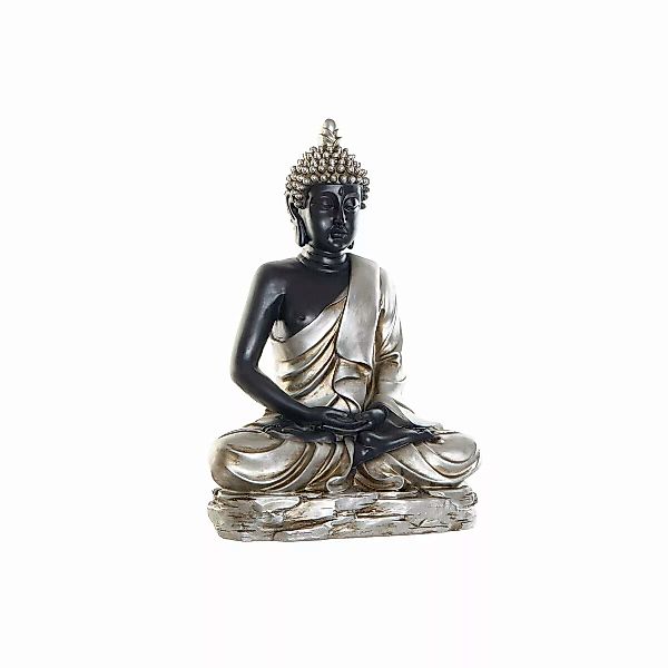 Deko-figur Dkd Home Decor Antiker Finish Silberfarben Schwarz Buddha Harz günstig online kaufen