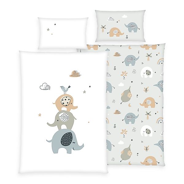 Herding Young Collection Babybettwäsche Elephants Bettwäsche günstig online kaufen